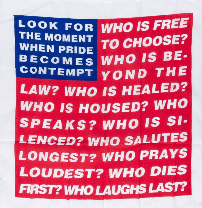Barbara Kruger, Untitled (Flag), Limited edition artwork for sale from Smolensky Gallery