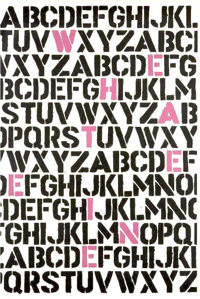 Ben Eine, We Hate Eine (Black with Pink), 2004