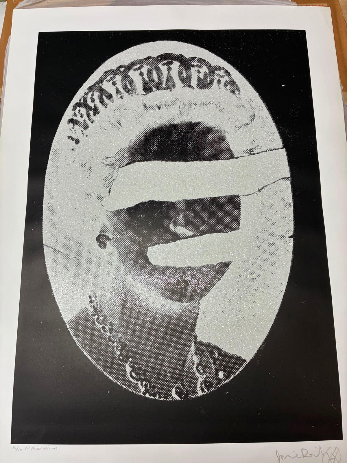 Liberty Queen (Diamond dust, white on black (white border), Artist Proofs (2011)