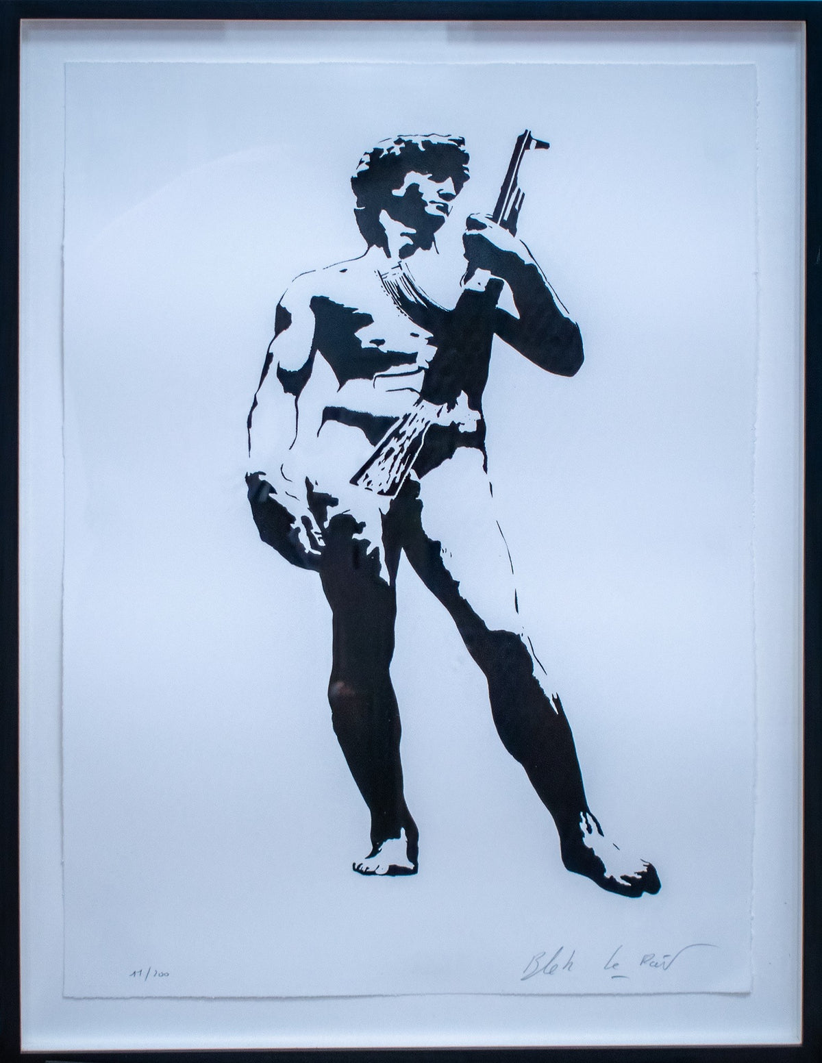 Blek le Rat, David With Kalashnikov (PP), 2007