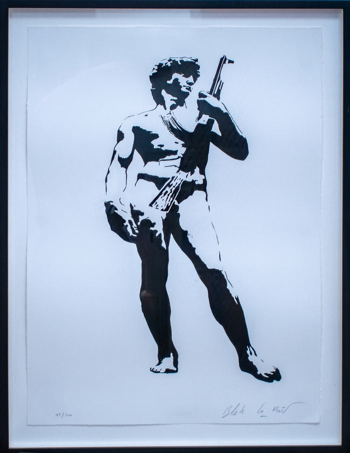 Blek le Rat, David With Kalashnikov (PP), 2007