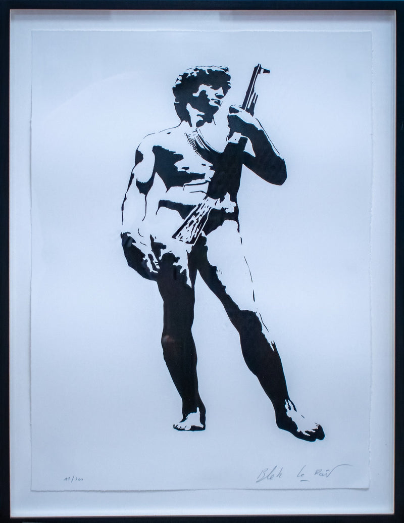 Blek le Rat, David With Kalashnikov (PP), 2007