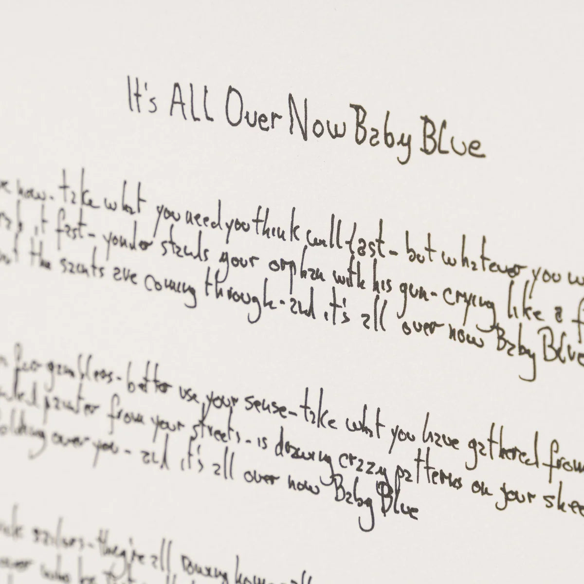 Bob Dylan, It's All Over Now, Baby Blue, 2018
