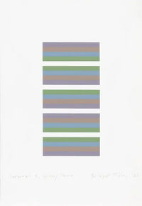 Bridget Riley, Intervals 3, Non-Matching Set of 3 (Orange/Blue, Blue/Green, Green Purple)