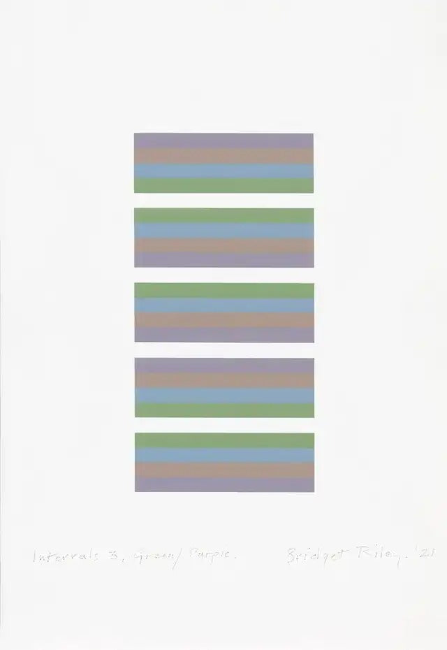 Bridget Riley, Intervals 3 (Green/Purple), 2021