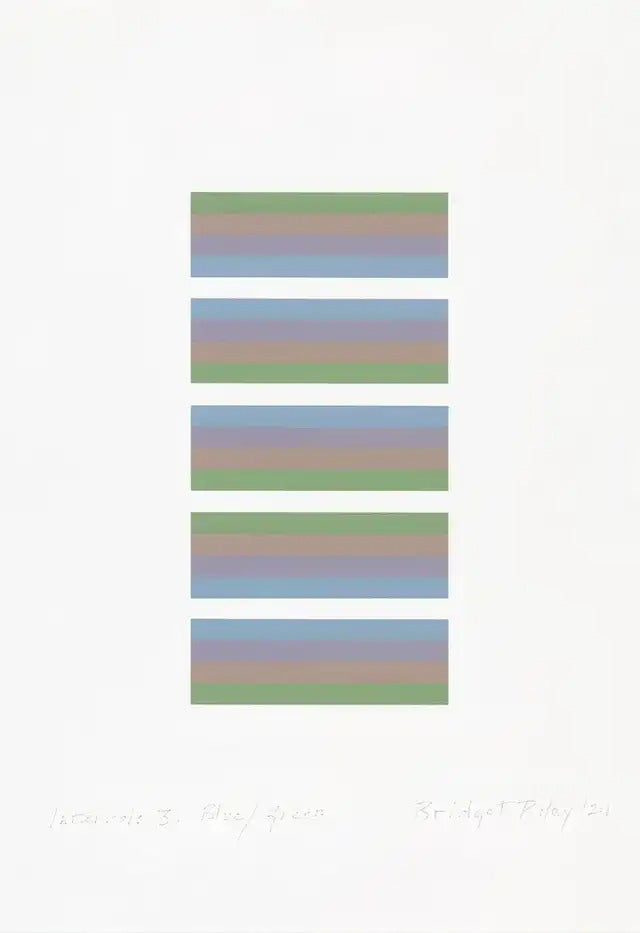 Bridget Riley, Intervals 3 (Blue/Green), 2021