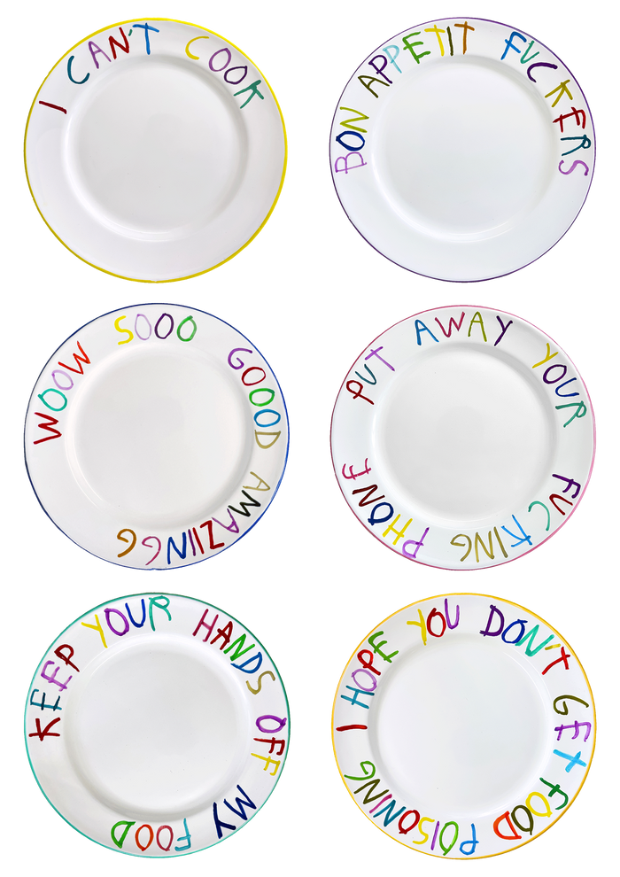 CB Hoyo, Set of 6 Hand painted ceramis plates