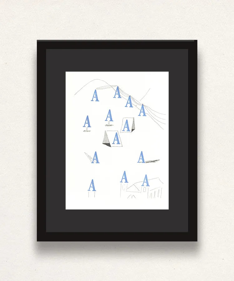 David Hockney, 'A' from 'Hockney's Alphabet', 1991Limited edition David Hockney lithograph from the Hockney’s Alphabet series, featuring pop-art inspired letter illustration, iconic in contemporary art. Available framed or unframed for collectors at Smolensky Gallery