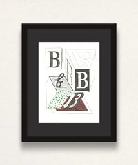 David Hockney, 'B' from 'Hockney's Alphabet', 1991Limited edition David Hockney lithograph from the Hockney’s Alphabet series, featuring pop-art inspired letter illustration, iconic in contemporary art. Available framed or unframed for collectors at Smolensky Gallery