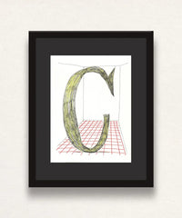 David Hockney, 'C' from 'Hockney's Alphabet', 1991Limited edition David Hockney lithograph from the Hockney’s Alphabet series, featuring pop-art inspired letter illustration, iconic in contemporary art. Available framed or unframed for collectors at Smolensky Gallery