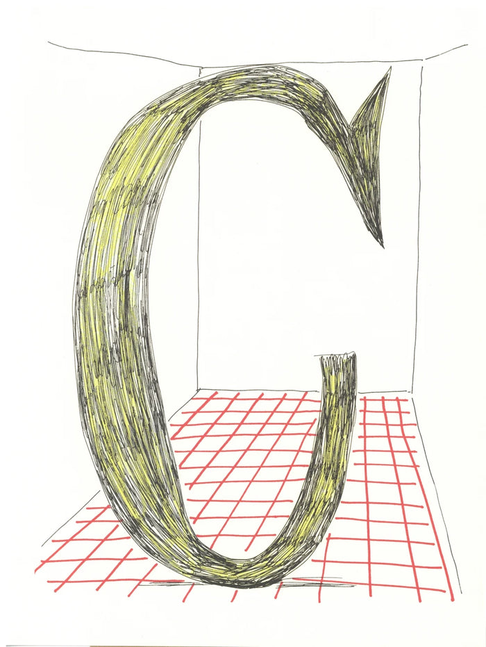 David Hockney, 'C' from 'Hockney's Alphabet', 1991Limited edition David Hockney lithograph from the Hockney’s Alphabet series, featuring pop-art inspired letter illustration, iconic in contemporary art. Available framed or unframed for collectors at Smolensky Gallery