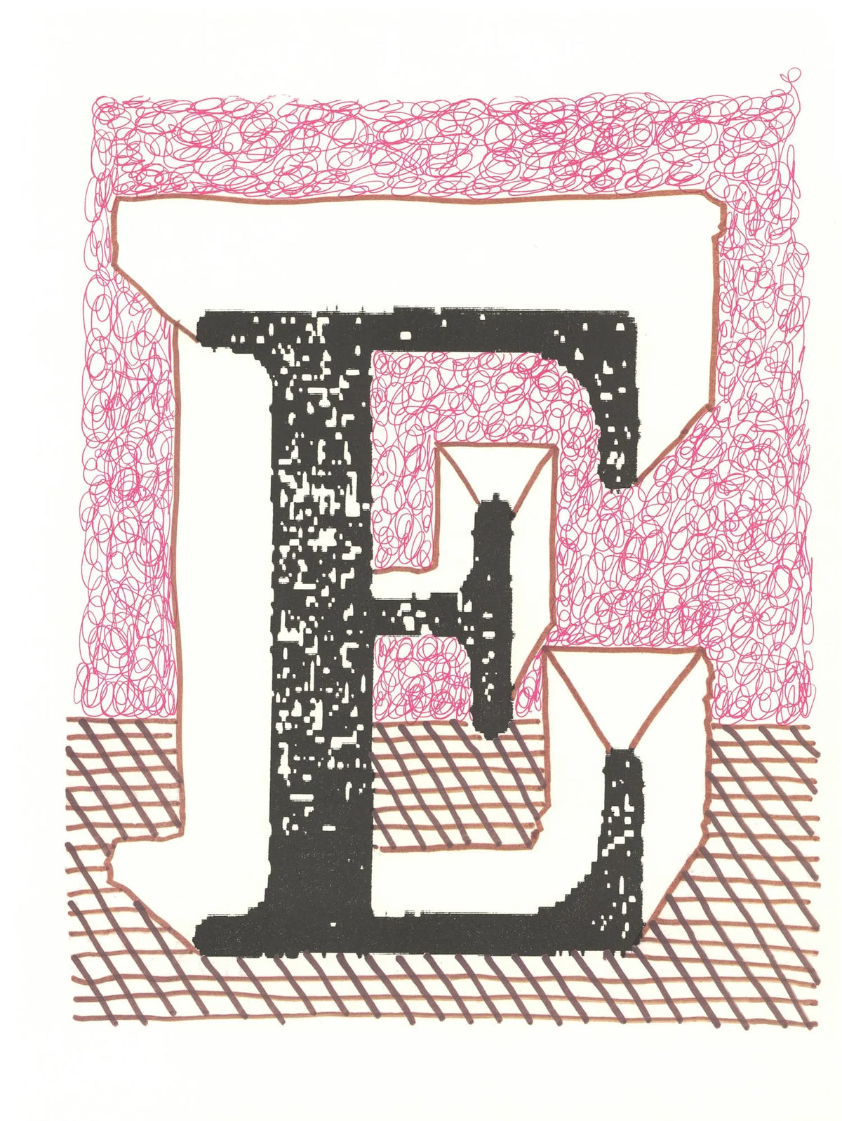 David Hockney, 'E' from 'Hockney's Alphabet', 1991Limited edition David Hockney lithograph from the Hockney’s Alphabet series, featuring pop-art inspired letter illustration, iconic in contemporary art. Available framed or unframed for collectors at Smolensky Gallery