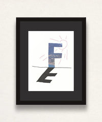 David Hockney, 'F' from 'Hockney's Alphabet', 1991Limited edition David Hockney lithograph from the Hockney’s Alphabet series, featuring pop-art inspired letter illustration, iconic in contemporary art. Available framed or unframed for collectors at Smolensky Gallery