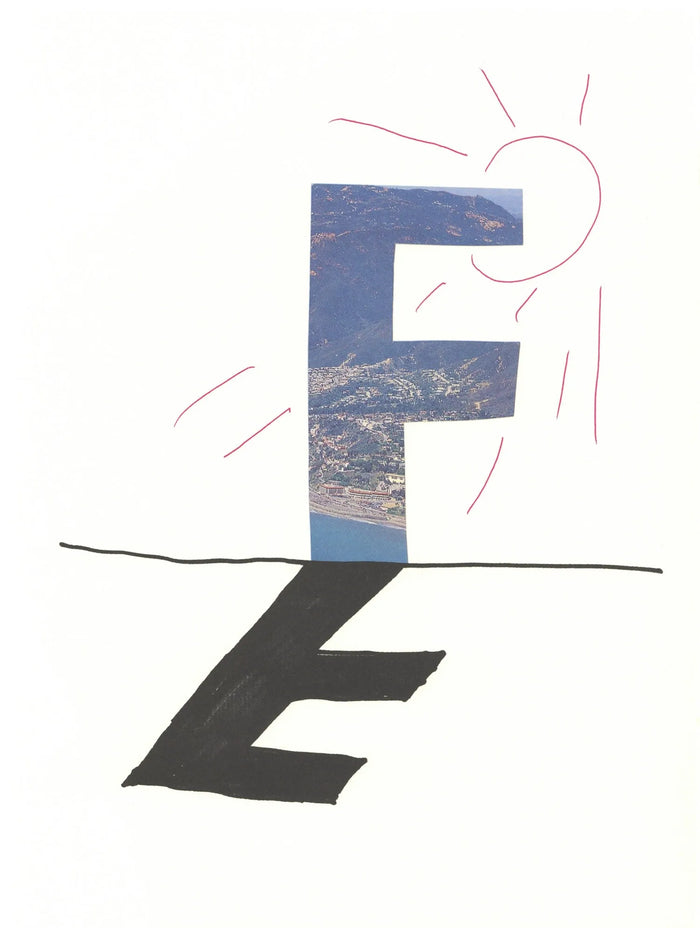 David Hockney, 'F' from 'Hockney's Alphabet', 1991Limited edition David Hockney lithograph from the Hockney’s Alphabet series, featuring pop-art inspired letter illustration, iconic in contemporary art. Available framed or unframed for collectors at Smolensky Gallery