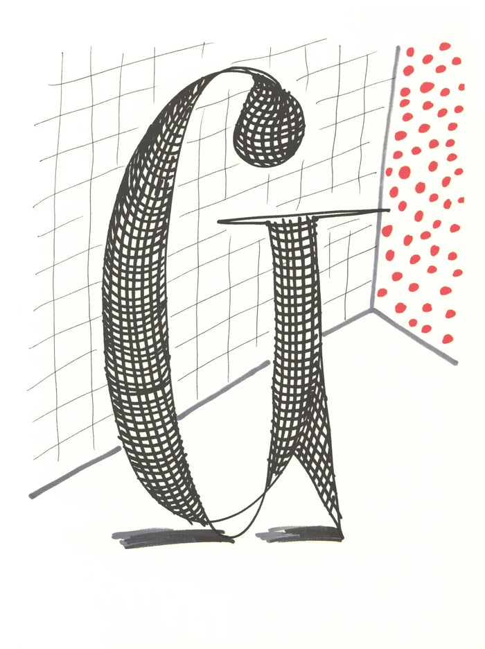 David Hockney, 'G' from 'Hockney's Alphabet', 1991Limited edition David Hockney lithograph from the Hockney’s Alphabet series, featuring pop-art inspired letter illustration, iconic in contemporary art. Available framed or unframed for collectors at Smolensky Gallery