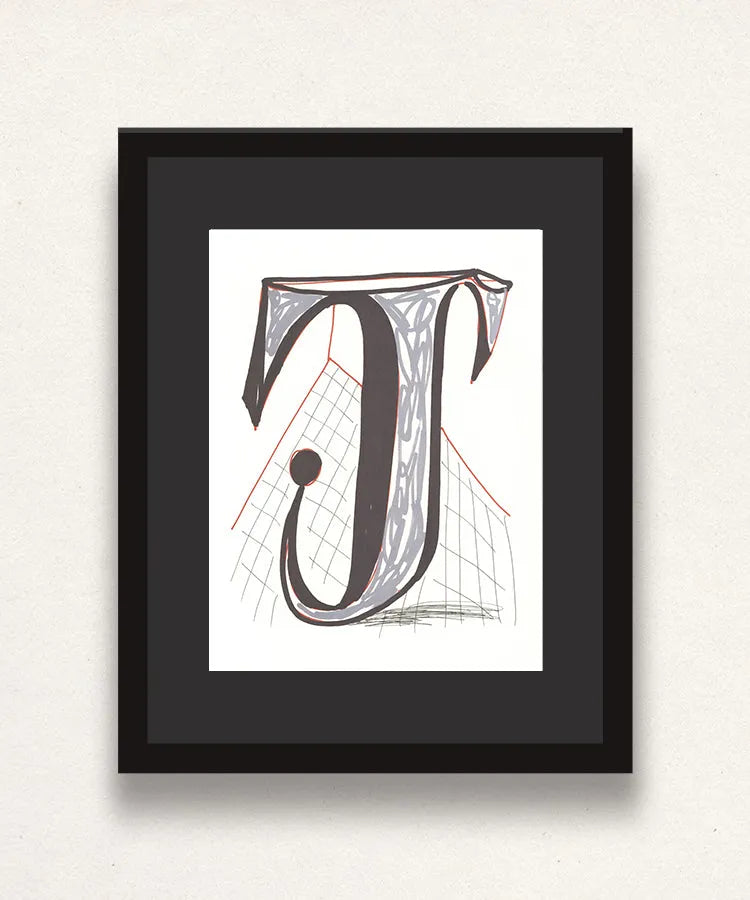 David Hockney, 'J' from 'Hockney's Alphabet', 1991Limited edition David Hockney lithograph from the Hockney’s Alphabet series, featuring pop-art inspired letter illustration, iconic in contemporary art. Available framed or unframed for collectors at Smolensky Gallery