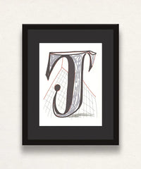 David Hockney, 'J' from 'Hockney's Alphabet', 1991Limited edition David Hockney lithograph from the Hockney’s Alphabet series, featuring pop-art inspired letter illustration, iconic in contemporary art. Available framed or unframed for collectors at Smolensky Gallery