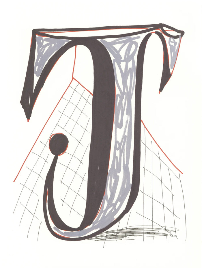 David Hockney, 'J' from 'Hockney's Alphabet', 1991Limited edition David Hockney lithograph from the Hockney’s Alphabet series, featuring pop-art inspired letter illustration, iconic in contemporary art. Available framed or unframed for collectors at Smolensky Gallery