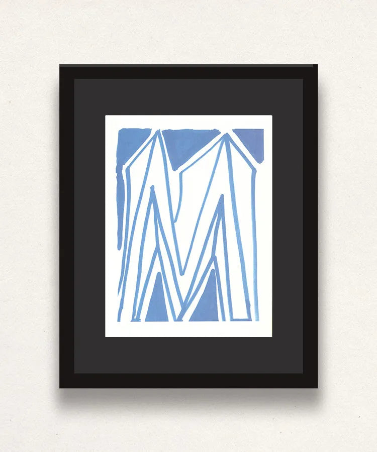 David Hockney, 'M' from 'Hockney's Alphabet', 1991Limited edition David Hockney lithograph from the Hockney’s Alphabet series, featuring pop-art inspired letter illustration, iconic in contemporary art. Available framed or unframed for collectors at Smolensky Gallery