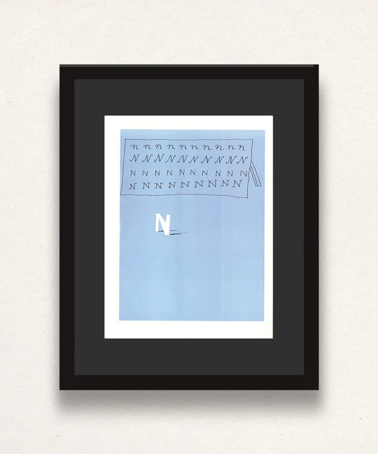 David Hockney, 'N' from 'Hockney's Alphabet', 1991Limited edition David Hockney lithograph from the Hockney’s Alphabet series, featuring pop-art inspired letter illustration, iconic in contemporary art. Available framed or unframed for collectors at Smolensky Gallery