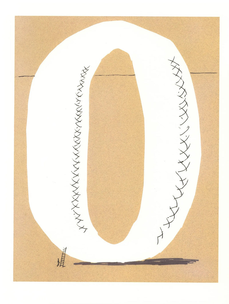 David Hockney, 'O' from 'Hockney's Alphabet', 1991Limited edition David Hockney lithograph from the Hockney’s Alphabet series, featuring pop-art inspired letter illustration, iconic in contemporary art. Available framed or unframed for collectors at Smolensky Gallery