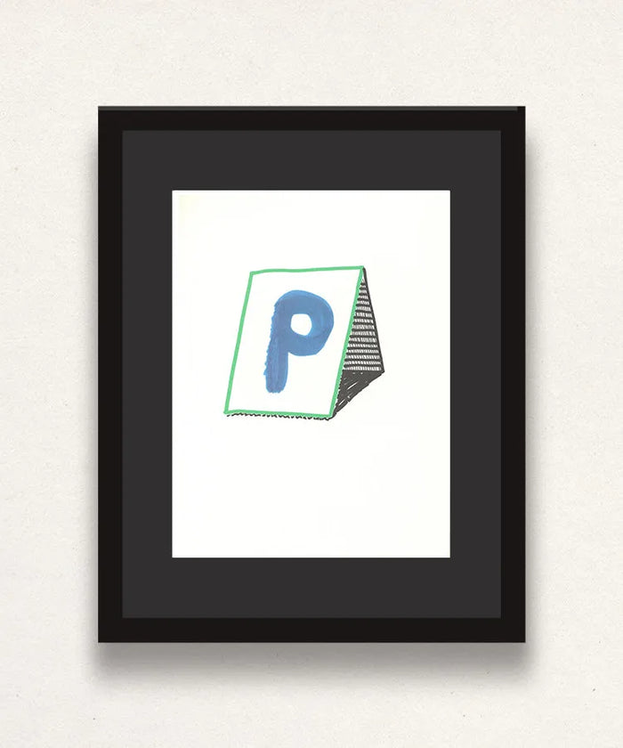 David Hockney, 'P' from 'Hockney's Alphabet', 1991Limited edition David Hockney lithograph from the Hockney’s Alphabet series, featuring pop-art inspired letter illustration, iconic in contemporary art. Available framed or unframed for collectors at Smolensky Gallery