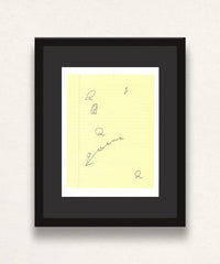 David Hockney, 'Q' from 'Hockney's Alphabet', 1991Limited edition David Hockney lithograph from the Hockney’s Alphabet series, featuring pop-art inspired letter illustration, iconic in contemporary art. Available framed or unframed for collectors at Smolensky Gallery