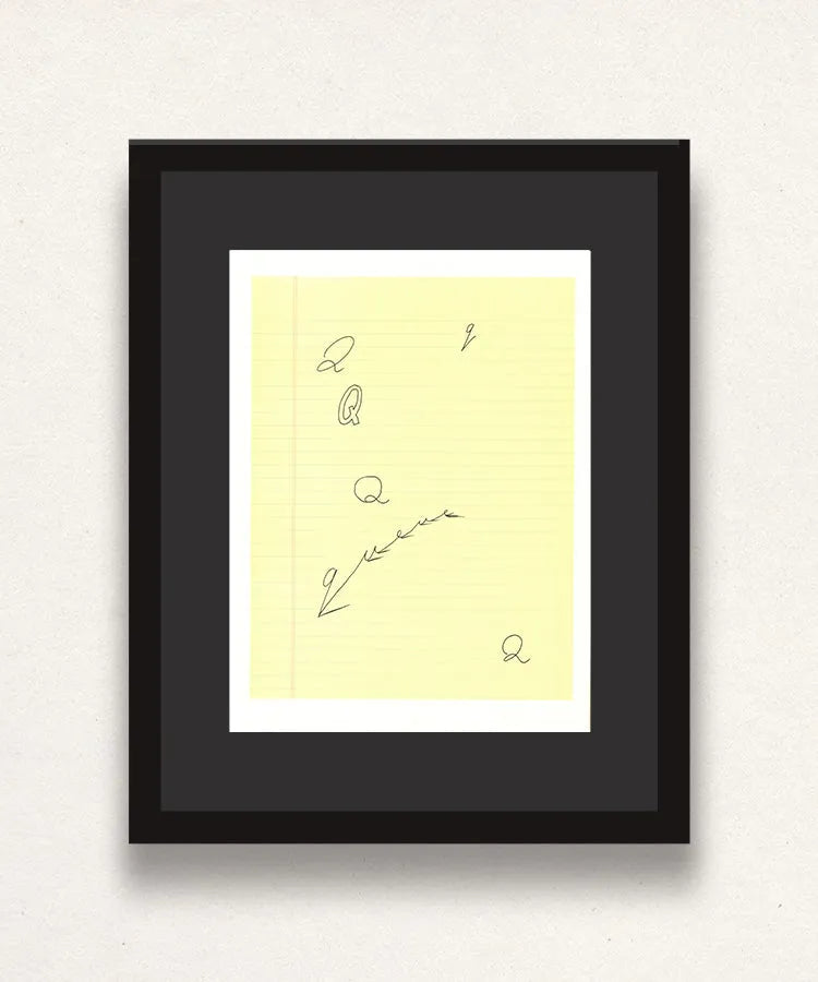 David Hockney, 'Q' from 'Hockney's Alphabet', 1991Limited edition David Hockney lithograph from the Hockney’s Alphabet series, featuring pop-art inspired letter illustration, iconic in contemporary art. Available framed or unframed for collectors at Smolensky Gallery