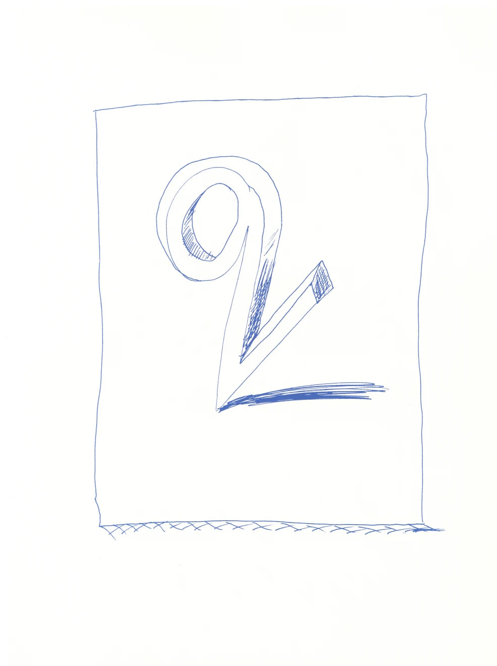 David Hockney, 'Q' from 'Hockney's Alphabet', 1991Limited edition David Hockney lithograph from the Hockney’s Alphabet series, featuring pop-art inspired letter illustration, iconic in contemporary art. Available framed or unframed for collectors at Smolensky Gallery