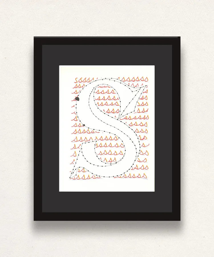 David Hockney, 'S' from 'Hockney's Alphabet', 1991Limited edition David Hockney lithograph from the Hockney’s Alphabet series, featuring pop-art inspired letter illustration, iconic in contemporary art. Available framed or unframed for collectors at Smolensky Gallery