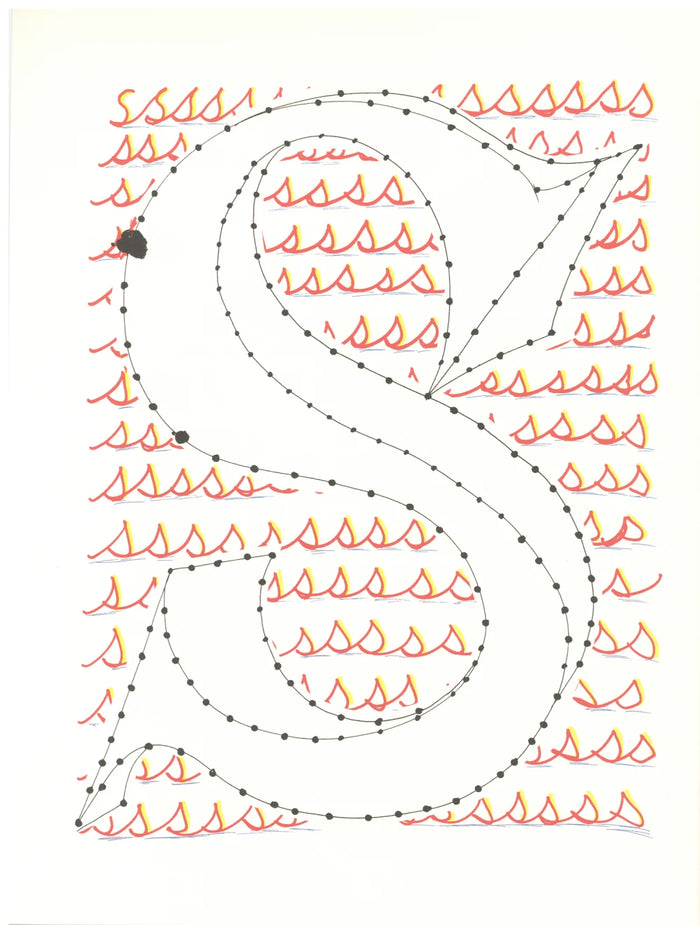 David Hockney, 'S' from 'Hockney's Alphabet', 1991Limited edition David Hockney lithograph from the Hockney’s Alphabet series, featuring pop-art inspired letter illustration, iconic in contemporary art. Available framed or unframed for collectors at Smolensky Gallery