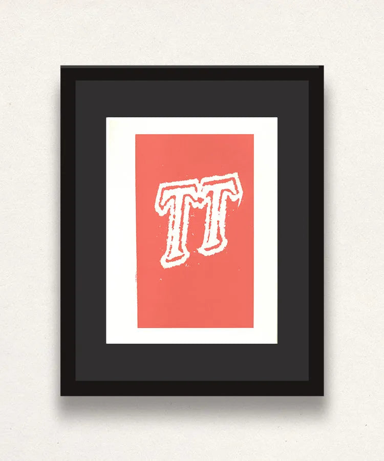 David Hockney, 'T' from 'Hockney's Alphabet', 1991Limited edition David Hockney lithograph from the Hockney’s Alphabet series, featuring pop-art inspired letter illustration, iconic in contemporary art. Available framed or unframed for collectors at Smolensky Gallery