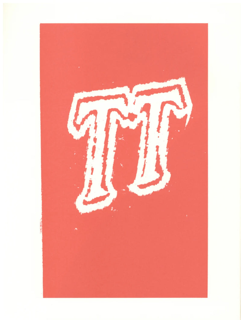David Hockney, 'T' from 'Hockney's Alphabet', 1991Limited edition David Hockney lithograph from the Hockney’s Alphabet series, featuring pop-art inspired letter illustration, iconic in contemporary art. Available framed or unframed for collectors at Smolensky Gallery