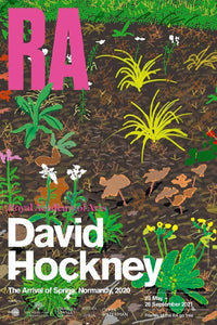 David Hockney, The Arrival of Spring, Normandy Royal Academy Exhibition Poster, 2020 art poster for sale from Smolensky Gallery