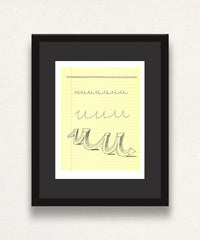 David Hockney, 'U' from 'Hockney's Alphabet', 1991Limited edition David Hockney lithograph from the Hockney’s Alphabet series, featuring pop-art inspired letter illustration, iconic in contemporary art. Available framed or unframed for collectors at Smolensky Gallery