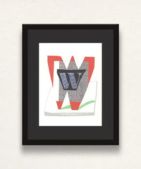 David Hockney, 'W' from 'Hockney's Alphabet', 1991Limited edition David Hockney lithograph from the Hockney’s Alphabet series, featuring pop-art inspired letter illustration, iconic in contemporary art. Available framed or unframed for collectors at Smolensky Gallery