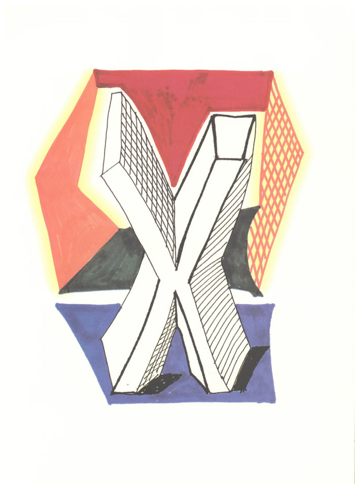 David Hockney, 'X' from 'Hockney's Alphabet', 1991Limited edition David Hockney lithograph from the Hockney’s Alphabet series, featuring pop-art inspired letter illustration, iconic in contemporary art. Available framed or unframed for collectors at Smolensky Gallery