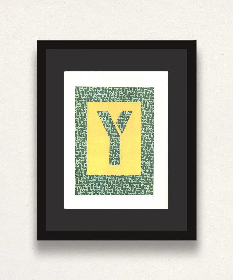 David Hockney, 'Y' from 'Hockney's Alphabet', 1991Limited edition David Hockney lithograph from the Hockney’s Alphabet series, featuring pop-art inspired letter illustration, iconic in contemporary art. Available framed or unframed for collectors at Smolensky Gallery