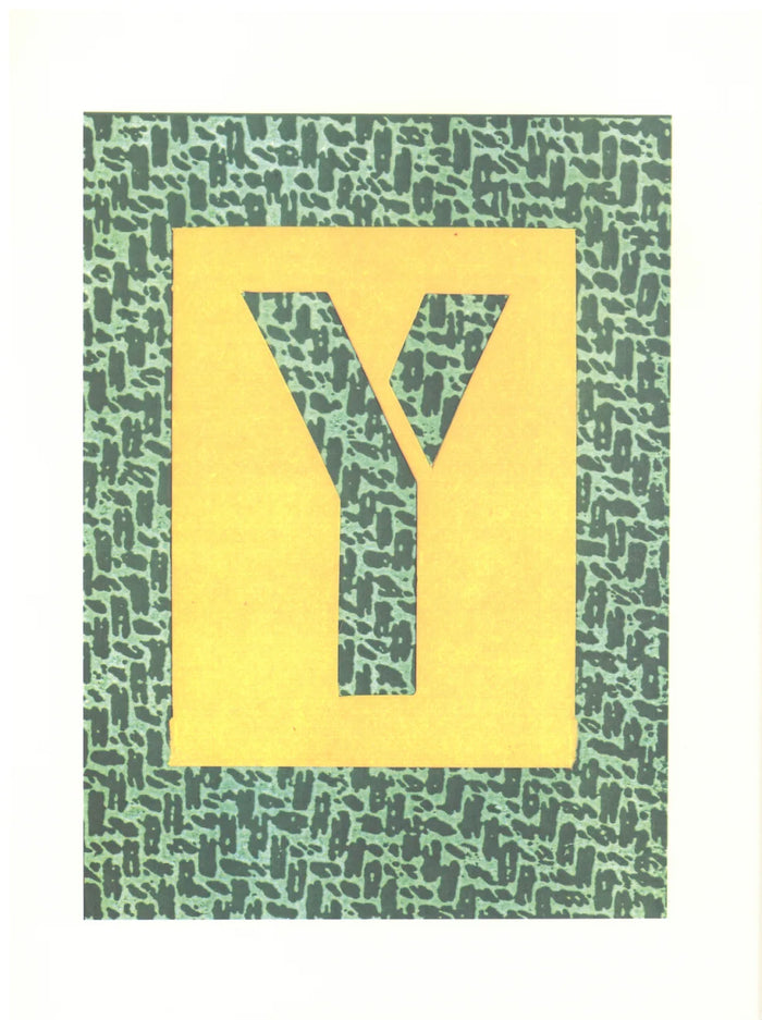 David Hockney, 'Y' from 'Hockney's Alphabet', 1991Limited edition David Hockney lithograph from the Hockney’s Alphabet series, featuring pop-art inspired letter illustration, iconic in contemporary art. Available framed or unframed for collectors at Smolensky Gallery