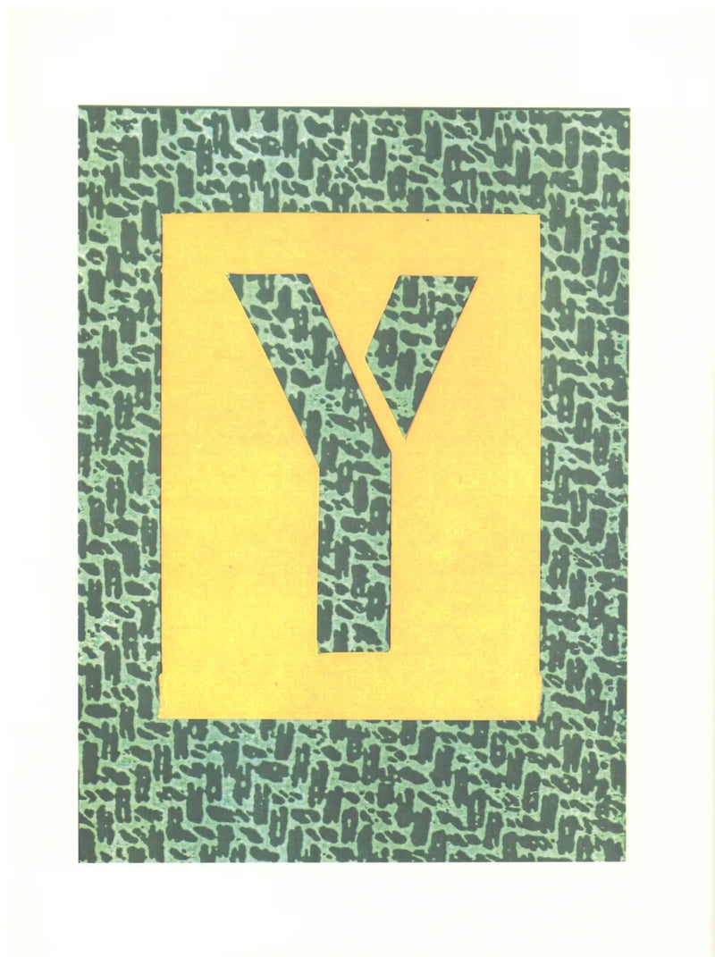 David Hockney, 'Y' from 'Hockney's Alphabet', 1991Limited edition David Hockney lithograph from the Hockney’s Alphabet series, featuring pop-art inspired letter illustration, iconic in contemporary art. Available framed or unframed for collectors at Smolensky Gallery