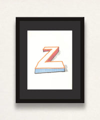 David Hockney, 'Z' from 'Hockney's Alphabet', 1991Limited edition David Hockney lithograph from the Hockney’s Alphabet series, featuring pop-art inspired letter illustration, iconic in contemporary art. Available framed or unframed for collectors at Smolensky Gallery