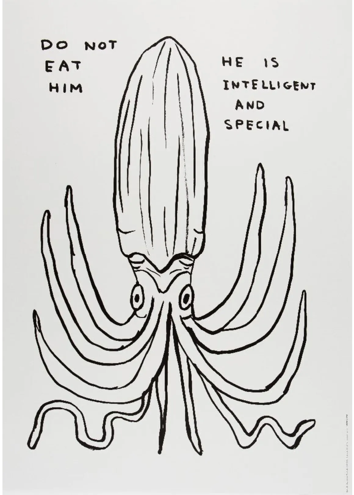 David Shrigley, Do Not Eat Him, 2022, limited edition print for sale from smolensky gallery