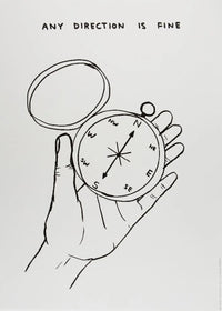 David Shrigley, Any Direction is Fine, 2022, limited edition print for sale from smolensky gallery