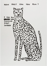 David Shrigley, How Fast Can You Run, 2022, limited edition print for sale from smolensky gallery