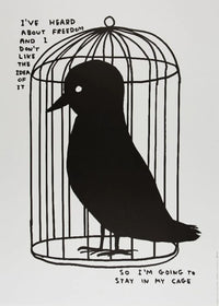 David Shrigley, I've Heard About Freedom, 2022, limited edition print for sale from smolensky gallery