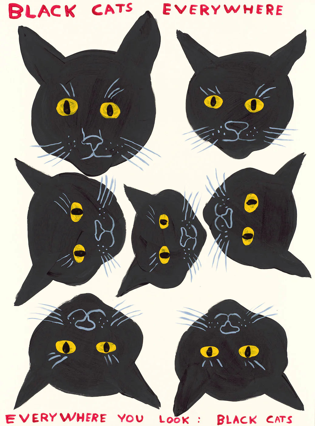 David Shrigley, Black Cats, 2021