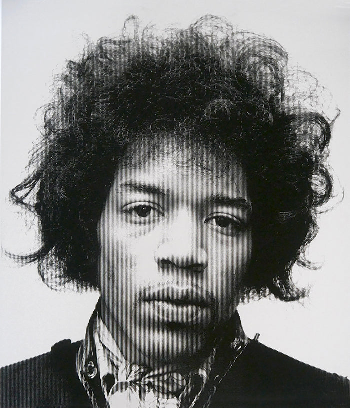 David Studwell, Jimi Hendrix-Silver Limited edition fine art print by David Studwell, blending pop art style with celebrity culture and bold graphic design. Available for sale at Smolensky Gallery