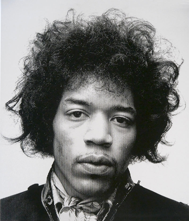 David Studwell, Jimi Hendrix-Silver Limited edition fine art print by David Studwell, blending pop art style with celebrity culture and bold graphic design. Available for sale at Smolensky Gallery