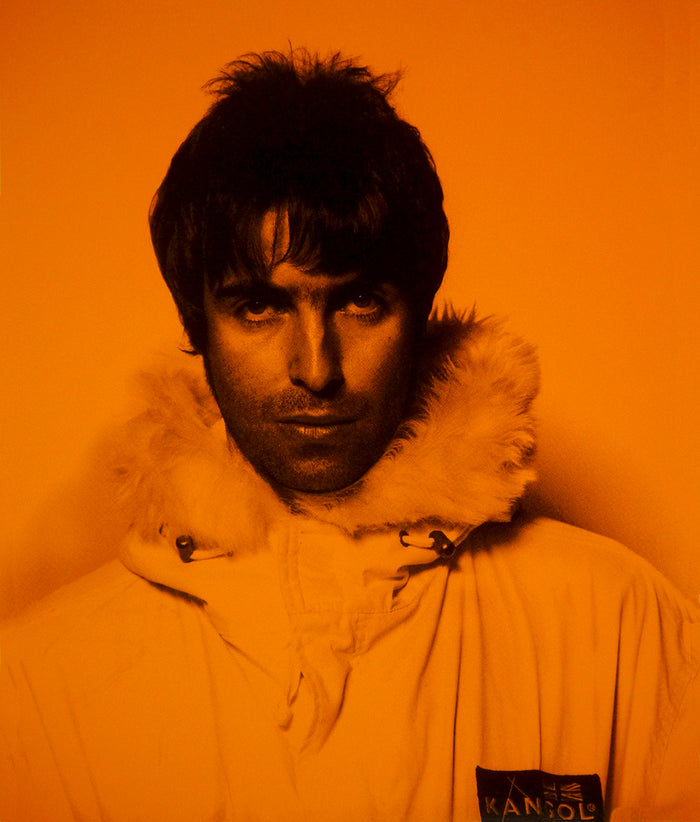 David Studwell, Liam Gallagher-Orange Limited edition fine art print by David Studwell, blending pop art style with celebrity culture and bold graphic design. Available for sale at Smolensky Gallery