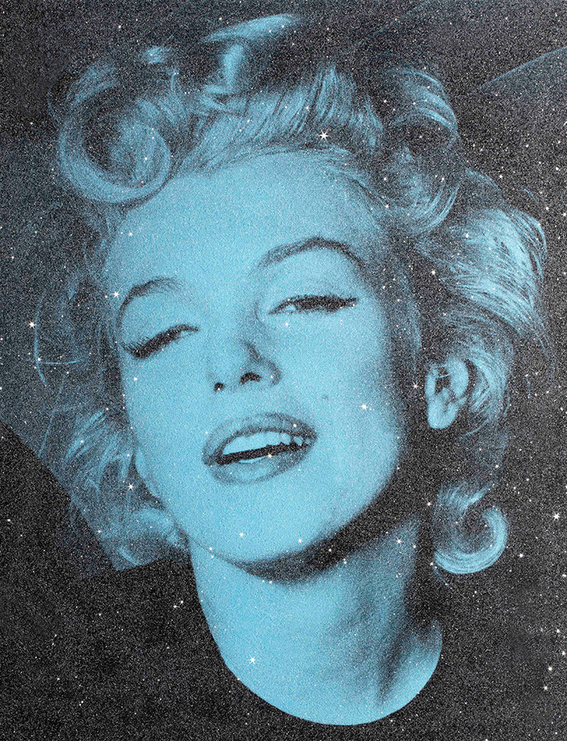 David Studwell, Marilyn Monroe-Cyan Limited edition fine art print by David Studwell, blending pop art style with celebrity culture and bold graphic design. Available for sale at Smolensky Gallery